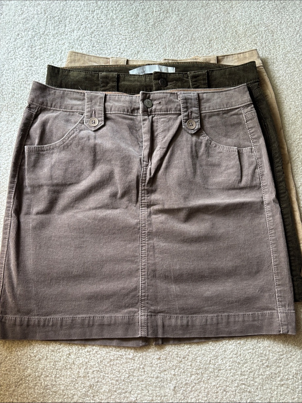 Taupe Cordoroy Skirt